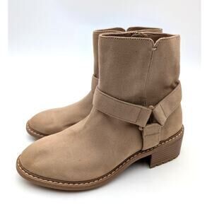 Splendid Samy Ankle Combat Boots Round Toe Women's Tan Suede Size US6.5M EU37